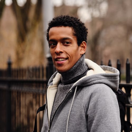 lifestyle image of 10-Year Waffle-Lined Hoodie