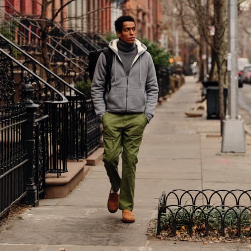 lifestyle image of 10-Year Waffle-Lined Hoodie