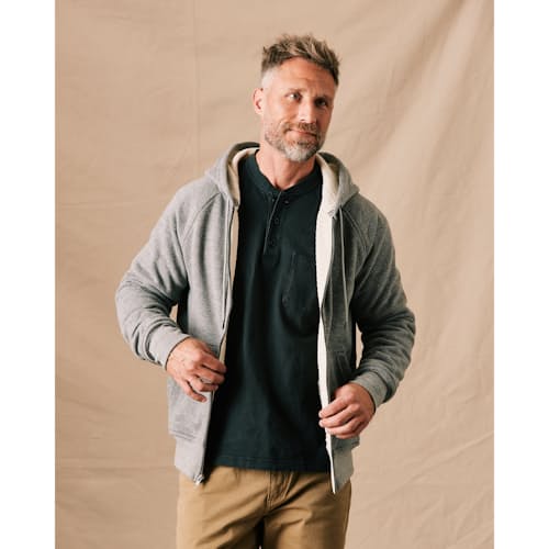 lifestyle image of 10-Year Waffle-Lined Hoodie