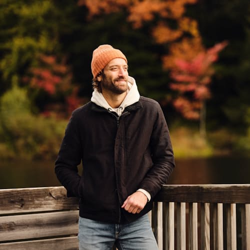 lifestyle image of Japanese Rib Knit Beanie