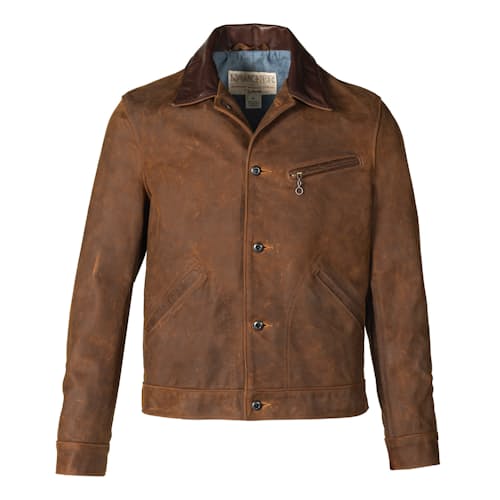 lifestyle image of Nubuck Cowhide Mechanic's Jacket