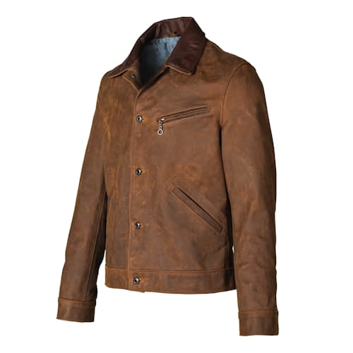 lifestyle image of Nubuck Cowhide Mechanic's Jacket