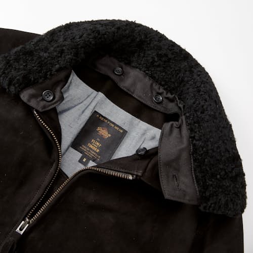 laydown image of Golden Bear Leather Bomber