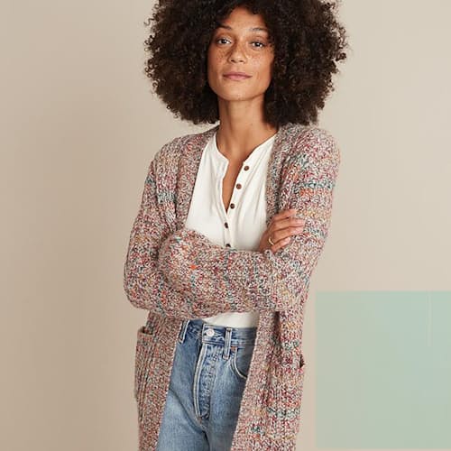 laydown image of Women's Ontario Cardigan