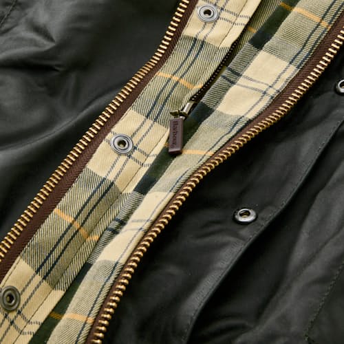 laydown detail image of Classic Beaufort Wax Jacket