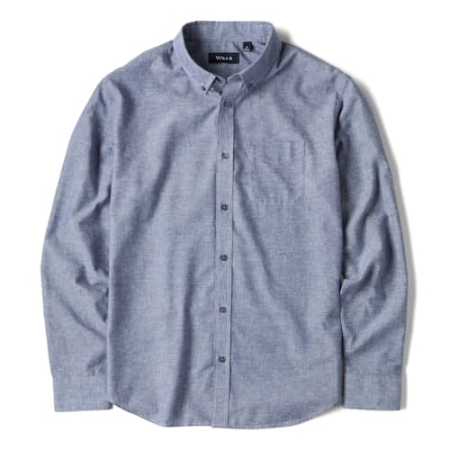 laydown image of Wrinkle-Free Linen Long Sleeve Shirt