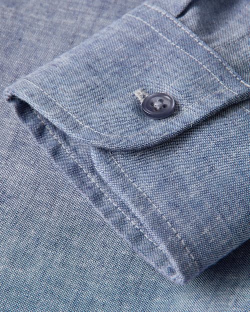 laydown detail image of Wrinkle-Free Linen Long Sleeve Shirt