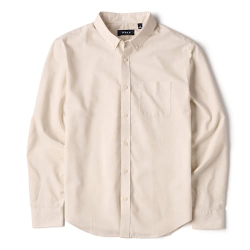 laydown image of Wrinkle-Free Linen Long Sleeve Shirt