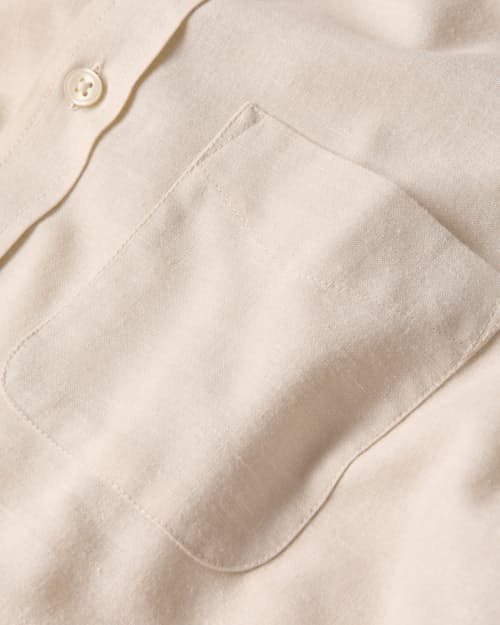 laydown detail image of Wrinkle-Free Linen Long Sleeve Shirt