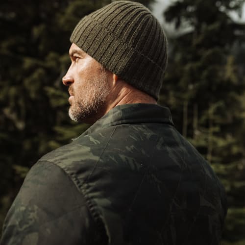 laydown image of Quilted Waxed Shirt Jacket