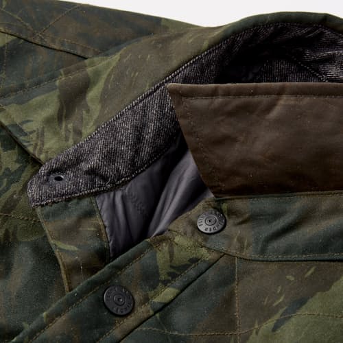 laydown image of Quilted Waxed Shirt Jacket