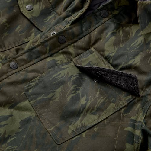 laydown image of Quilted Waxed Shirt Jacket