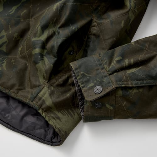 laydown image of Quilted Waxed Shirt Jacket