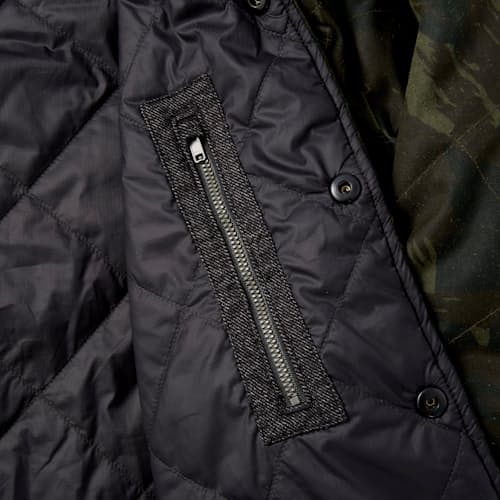 laydown image of Quilted Waxed Shirt Jacket