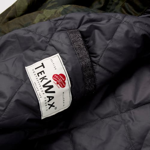 laydown image of Quilted Waxed Shirt Jacket
