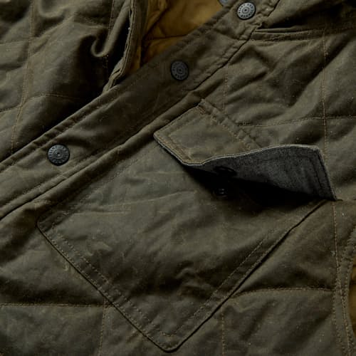 lifestyle image of Quilted Waxed Vest