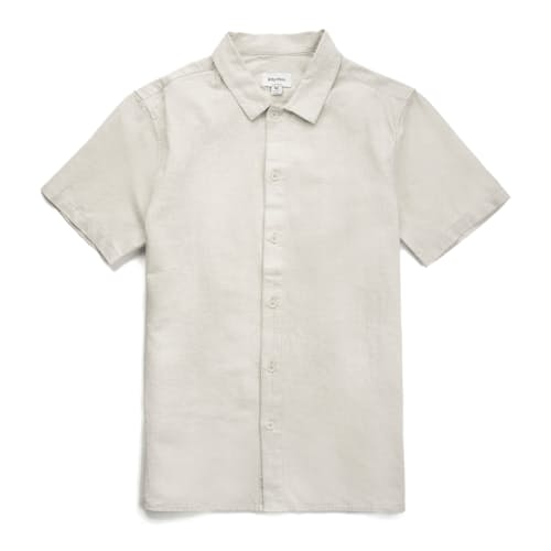 laydown image of Classic Linen Short Sleeve Shirt