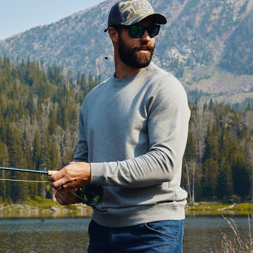 laydown image of Heritage Fleece Crew