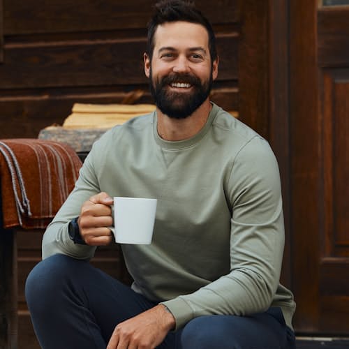 laydown image of Heritage Fleece Crew