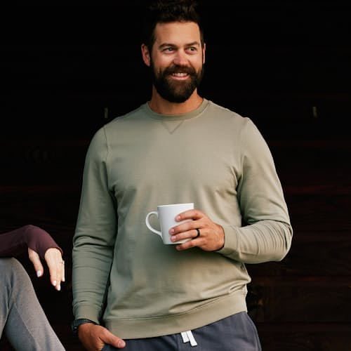 laydown image of Heritage Fleece Crew
