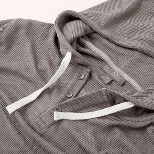 laydown image of Bamboo Waffle Hoodie