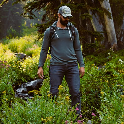 laydown image of Bamboo Waffle Hoodie