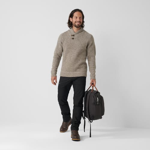 on model image of Lada Shawl Sweater