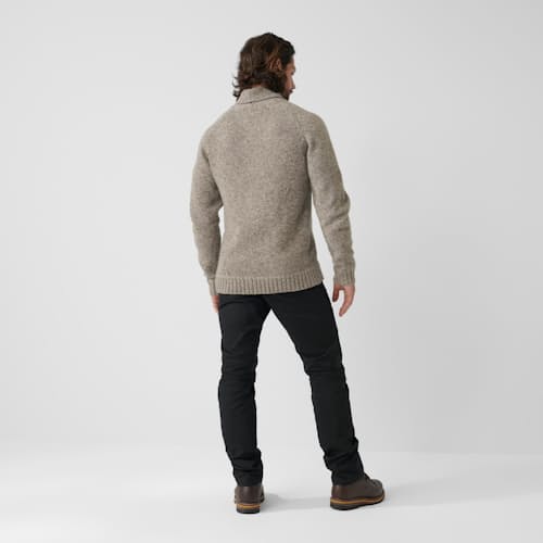 on model image of Lada Shawl Sweater