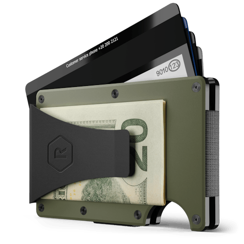 laydown image of Aluminum Wallet + Money Clip