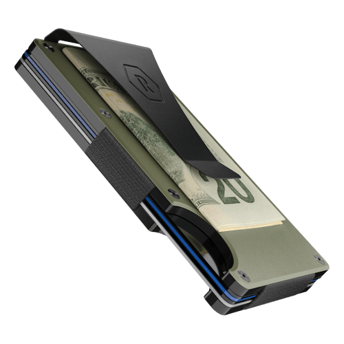 laydown image of Aluminum Wallet + Money Clip