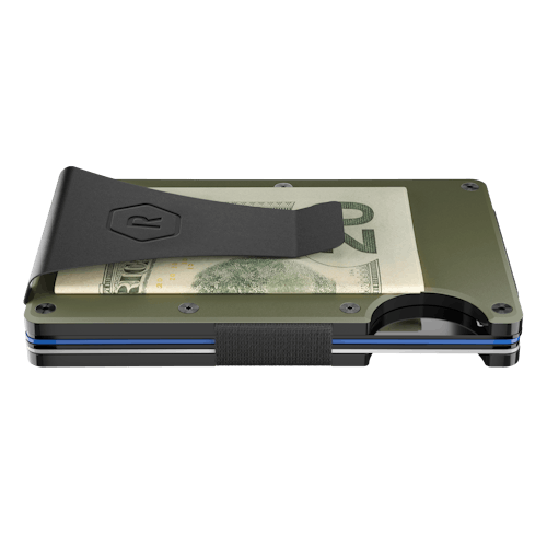 laydown image of Aluminum Wallet + Money Clip