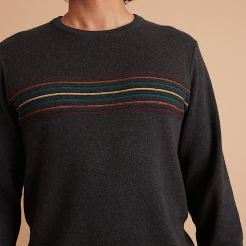 laydown image of Chest Stripe Sweater