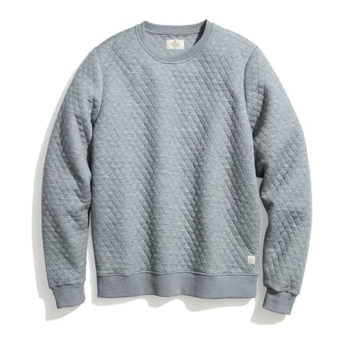 laydown image of Corbet Quilted Crewneck
