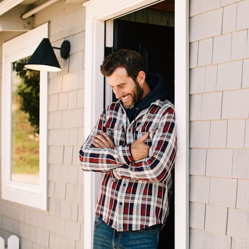 laydown image of Flannel Blanket Shirt - Exclusive