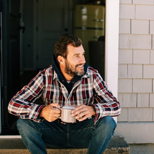 laydown image of Flannel Blanket Shirt - Exclusive