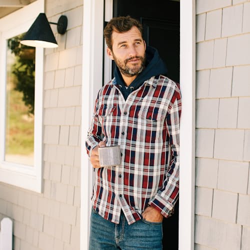 laydown image of Flannel Blanket Shirt - Exclusive