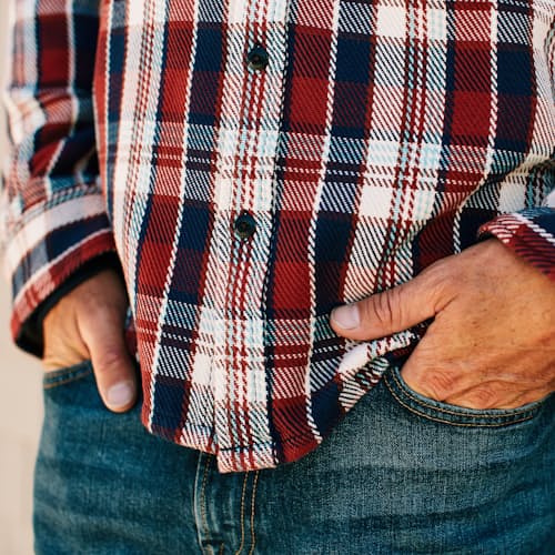 laydown image of Flannel Blanket Shirt - Exclusive