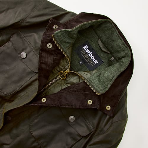 laydown detail image of Ogston Wax Jacket