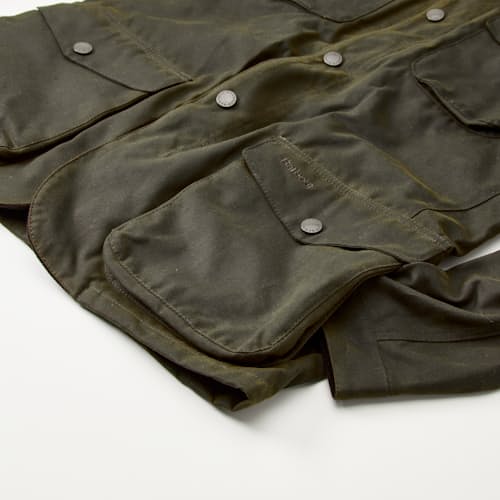 laydown detail image of Ogston Wax Jacket