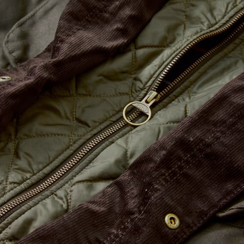 laydown detail image of Ogston Wax Jacket