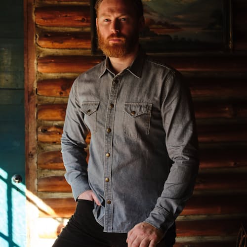 laydown image of Denim Shirt - Exclusive