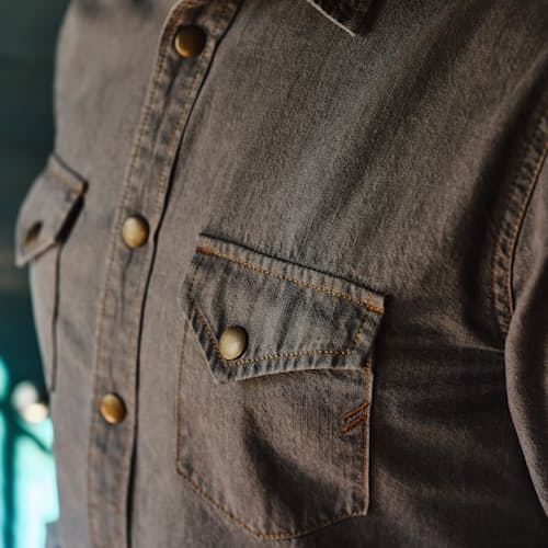 laydown image of Denim Shirt - Exclusive