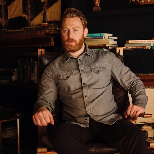 laydown image of Denim Shirt - Exclusive