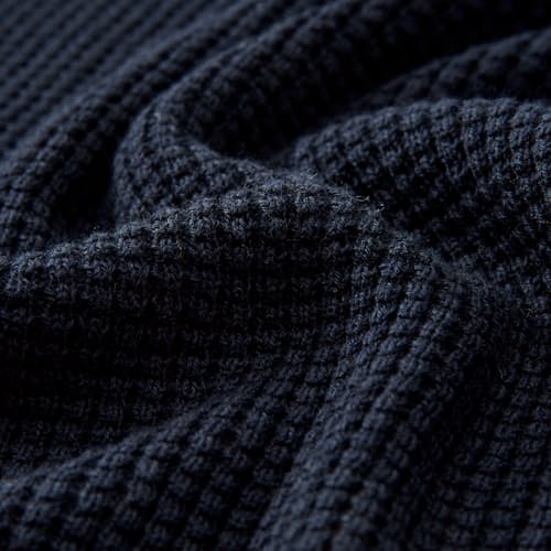 laydown detail image of Waffle Cotton Cashmere Crewneck Sweater