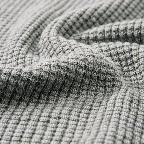 laydown detail image of Waffle Cotton Cashmere Crewneck Sweater