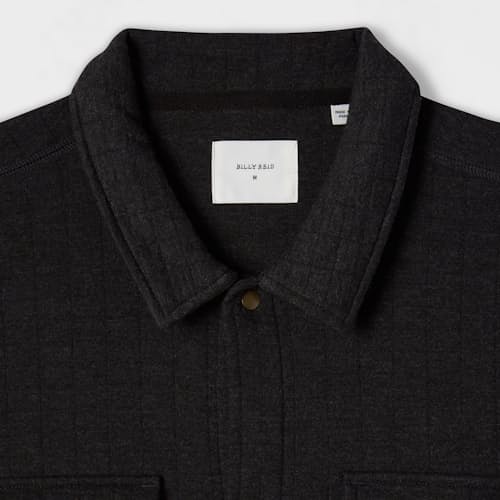 laydown image of Grid Quilted Knit Jacket