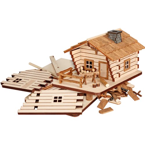 laydown image of DIY Hidden Hut and Incense Set
