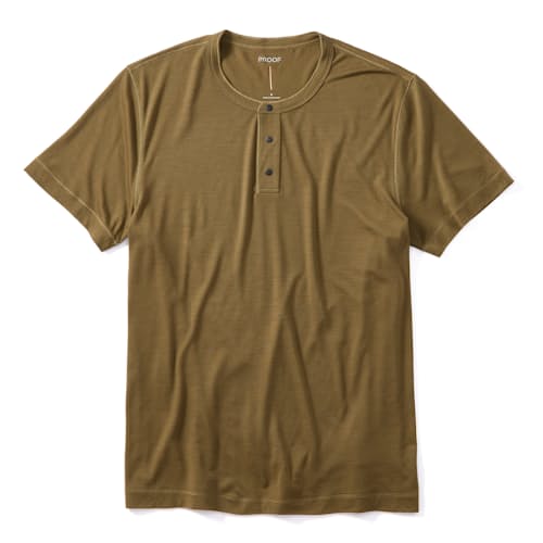laydown image of 72-Hour Merino Short Sleeve Henley