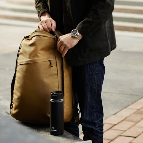 laydown image of Huckberry X GORUCK GR1 Slick Backpack - 26L