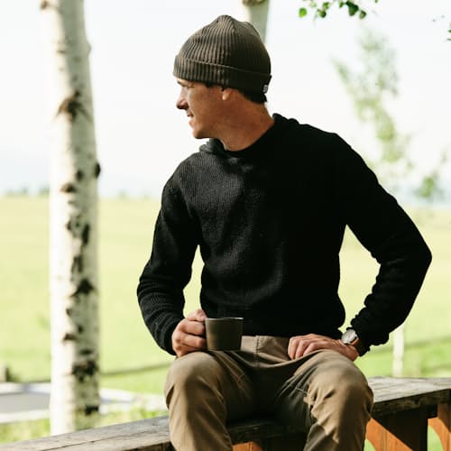 laydown image of 72-Hour Merino Sweater Hoodie